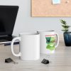 Cana ceramica personalizata, mesaj "Carpati", 330 ml, alba