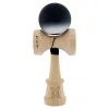 Jucarie lemn Kendama X, Rubber Grip, cupe mari V3, gaura in basecup, rulment, ata rezerva, negru/alb