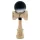 Jucarie lemn Kendama X, Rubber Grip, cupe mari V3, gaura in basecup, rulment, ata rezerva, negru/alb
