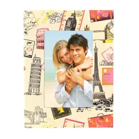   Rama foto decorativa cu fotografia ta, piele eco, Traveler, 10 x 15 cm