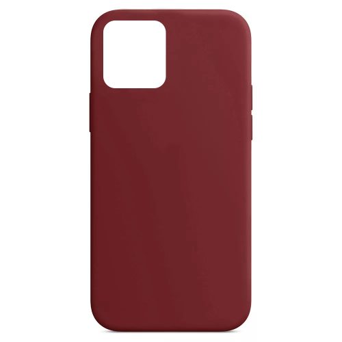 Husa Apple iPhone 13 Pro Max Luxury Silicone, catifea in interior, rosu burgund