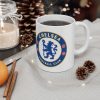 Cana ceramica personalizata, design Chelsea, 330 ml, alba
