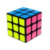 Jucarie cub tip Rubik, 3 x 3 randuri, 5.5 cm, 6 fete colorate (albastru, alb, roz, verde, portocaliu, galben)