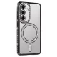 Husa Apple iPhone 17 Air, Electroplating Bling Magsafe, protectie camera, margini negre