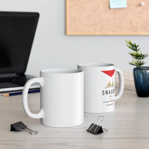 Cana ceramica personalizata, mesaj "Snagov", 330 ml, alba