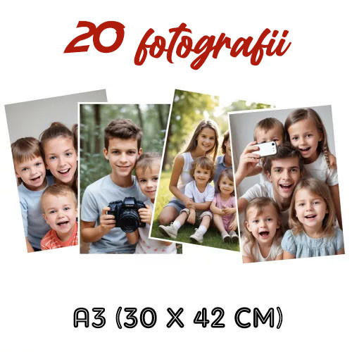 Set 20 fotografii cu imaginea ta, A3 (30 x 42 cm)