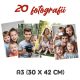 Set 20 fotografii cu imaginea ta, A3 (30 x 42 cm)