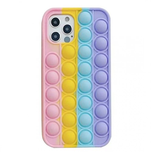 Husa antistres Pop It! pentru Apple iPhone 13 Pro Max, multicolora