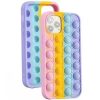 Husa antistres Pop It! pentru Apple iPhone 13 Pro Max, multicolora