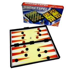   Joc de sah, table si dame Magnetspel, 3 in 1, magnetic, tabla de joc 25 x 25 cm