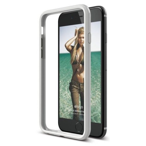 Bumper de protectie pentru Apple iPhone 6/6S, silicon flexibil, alb