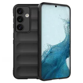   Husa Samsung Galaxy A16, Wave Silicone, protectie camera, catifea in interior, night black