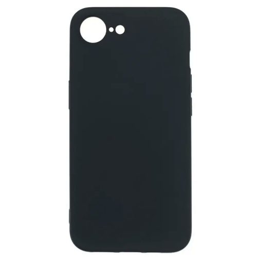 Husa Apple iPhone 16e, Luxury Silicone, catifea in interior, neagra