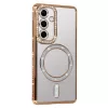Husa Samsung Galaxy A17, Electroplating Bling Magsafe, protectie camera, aurie