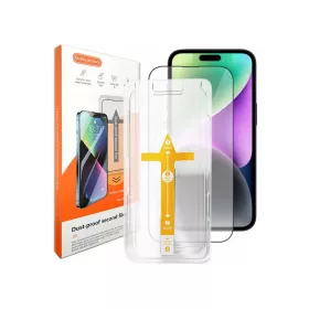   Folie sticla Apple iPhone 14 Pro, Full Glue Premium Glass, ESD, kit instalare rapida, margini negre