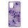 Husa Flowers Glitter pentru Samsung Galaxy S20 Ultra, cu mesaj, mov