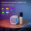 Set boxa si microfon Karaoke BT-K12, bluetooth, lumina RGB, functie efecte voce, 6W