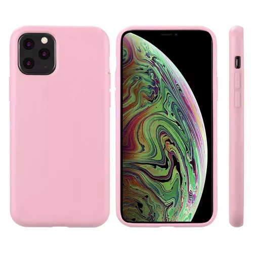 Husa Apple iPhone 11 Pro, Matt TPU, silicon moale, roz
