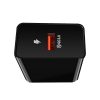 Incarcator casa Well,  1 x USB-A QC3.0, 18W/3A, bulk, negru