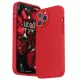 Husa Apple iPhone 13 Pro Luxury Silicone, catifea in interior, protectie camere, rosu