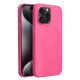 Husa Apple iPhone 15, Luxury Silicone, catifea in interior, roz ciclam