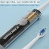 Periuta de dinti electrica pentru copii, 2 capete, 5 viteze,  incarcare USB, albastra