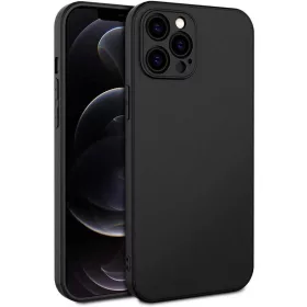   Husa Apple iPhone 13 Pro, Luxury Silicone, catifea in interior, protectie camere, negru