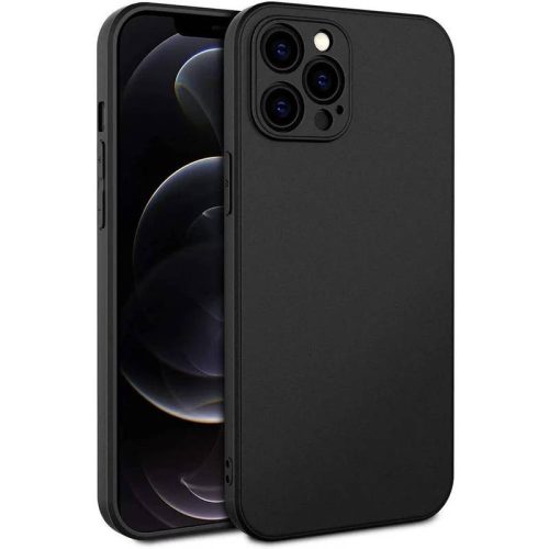 Husa Apple iPhone 13 Pro, Luxury Silicone, catifea in interior, protectie camere, negru