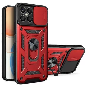   Husa protectie Motorola Edge 50 Neo, Camshield Armor, inel sustinere, protectie camera, rosie