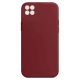 Husa Oppo A72 5G Luxury Silicone, catifea in interior, protectie camere, burgundy