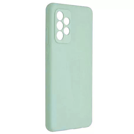 Husa Samsung Galaxy A53 5G, Luxury Silicone, catifea in interior, protectie camere, verde olive