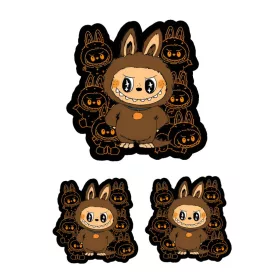   Stickere cu personaje La Bubu, material Vinyl / PP autoadeziva Glossy, 3 bucati