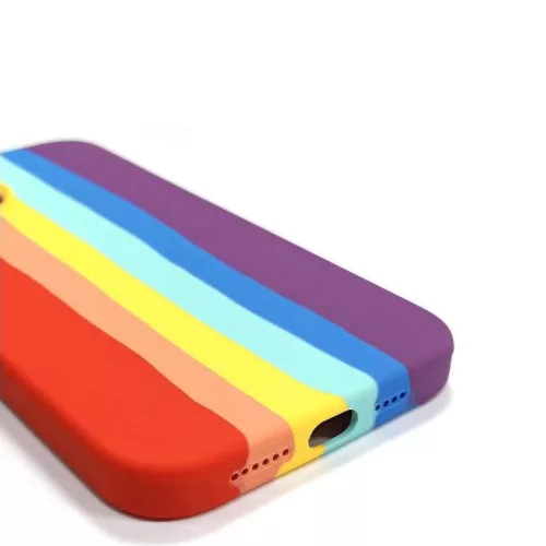 Husa Apple iPhone 12 Rainbow Case, silicon, design curcubeu