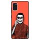 Husa de protectie pentru Samsung Galaxy A41, hibrid TPU + PC, model Hipster Man 1