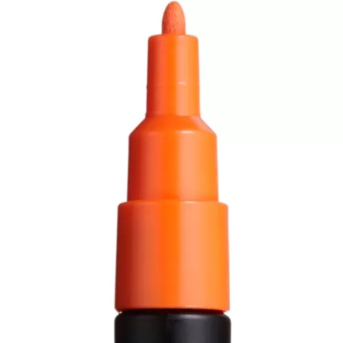 Marker UNI Posca portocaliu PC-3M, varf rotund, 0.9-1.3mm