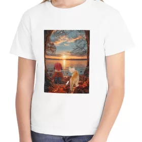   Tricou personalizat alb, copii/adulti, design Lucas Roblox si pisica, modal, diverse marimi