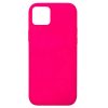 Husa Apple iPhone 13 Mini Luxury Silicone, catifea in interior, roz ciclam