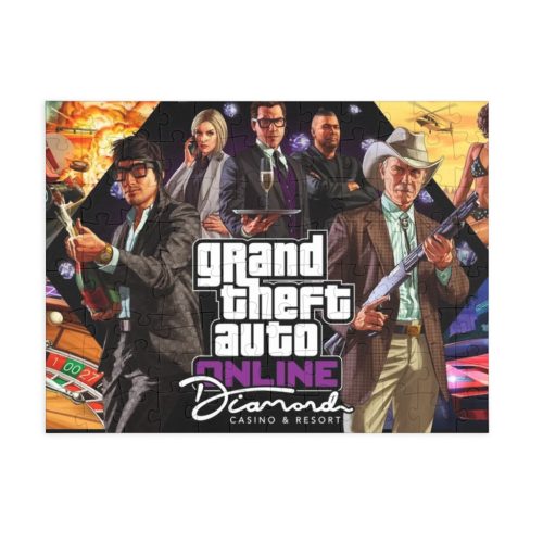 Puzzle 80 piese, 20 x 15 cm, personaje GTA, model 2