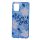 Husa Flowers Glitter pentru Samsung Galaxy S20, cu mesaj, albastra