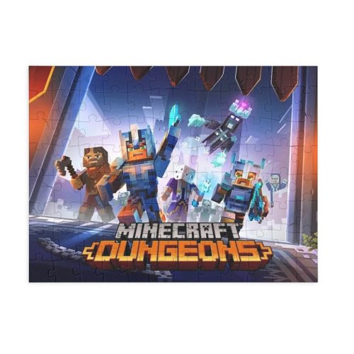 Puzzle 80 piese, 20 x 15 cm, personaje Minecraft, model 3