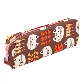   Penar neechipat CNX Pisica, 1 fermoar, textil, 20 x 6 x 3 cm, maro