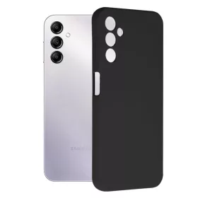   Husa Samsung Galaxy A17, Luxury Silicone, protectie camera, catifea in interior, neagra