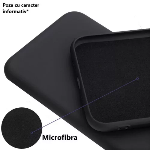 Husa Samsung Galaxy A17, Luxury Silicone, protectie camera, catifea in interior, neagra