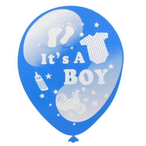 Balon din cauciuc, dimensiuni mari (45 cm), albastru, It's a boy