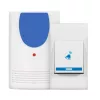 Sonerie wireless cu baterii, 32 sonerii, alb/albastru
