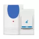 Sonerie wireless cu baterii, 32 sonerii, alb/albastru