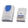 Sonerie wireless cu baterii, 32 sonerii, alb/albastru