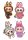 Set 4 stickere pentru tricouri sau alte materiale textile albe, termo aplicabile, model La Bubu