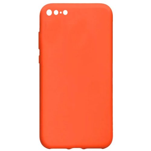 Husa Apple iPhone 7/8 Plus Luxury Silicone, catifea in interior, protectie camere, portocalie