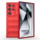 Husa Samsung Galaxy S24 Ultra, Wave Silicone, protectie camera, catifea in interior, pure red